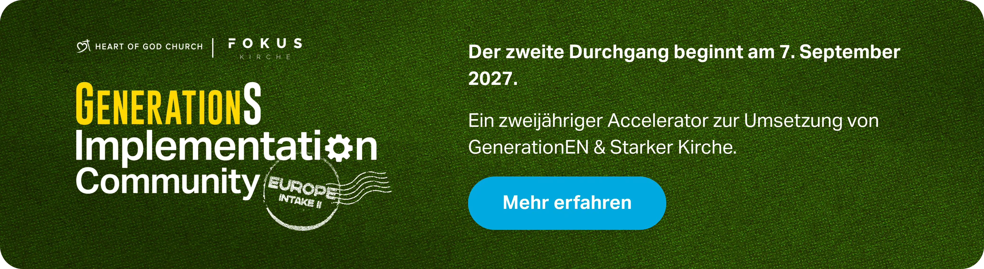 GenerationS Implementation Community Europe Intake II